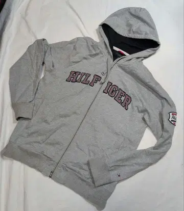 타미힐피거 후드 부착 집업 후드티 그레이 새상품급 XL
