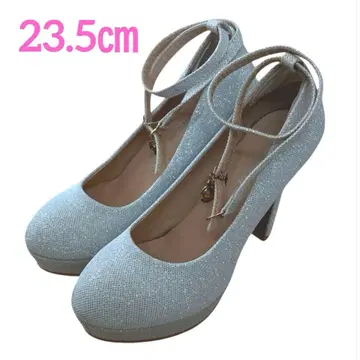 웨딩 슈즈 실버 라메 23.5cm