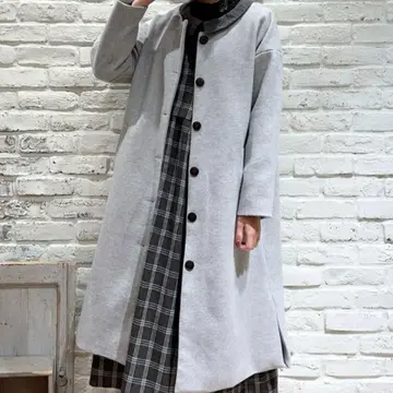 사만사 모스모스 울리 라이크 노카라 코트