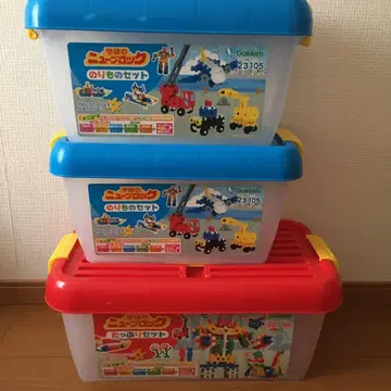 학켄 뉴 블록 풍성한 세트 케이스만 수납 상자 증정용 상자 두 개 포함