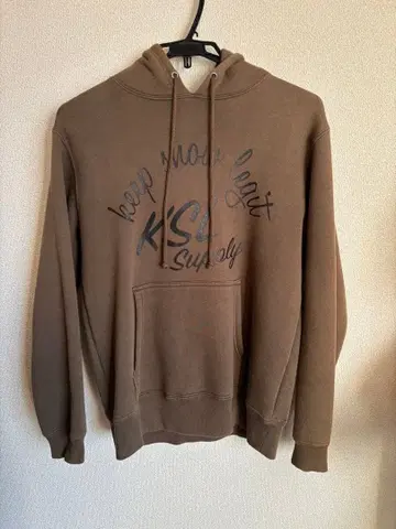 KSL 브라운 후드 부착 후드티 M