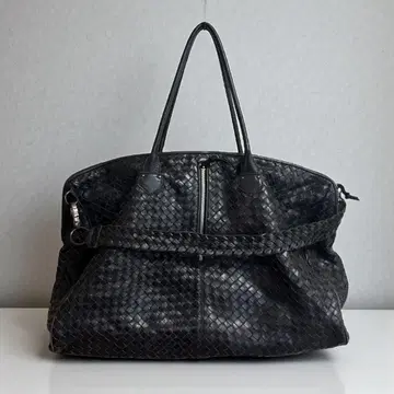 y2k [ BARK TANNAGE ] 뜨개질 가죽 보스턴 숄더백