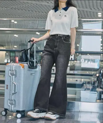 데님 플레어 팬츠