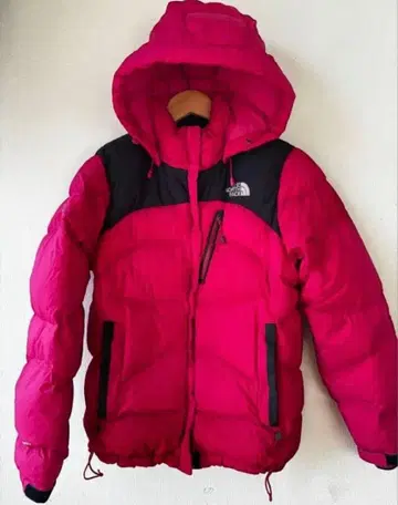 THE NORTH FACE 후드 부착 다운 자켓 핑크 여성용