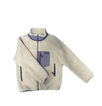 patagonia XL 플리스 자켓 아이보리 퍼플
