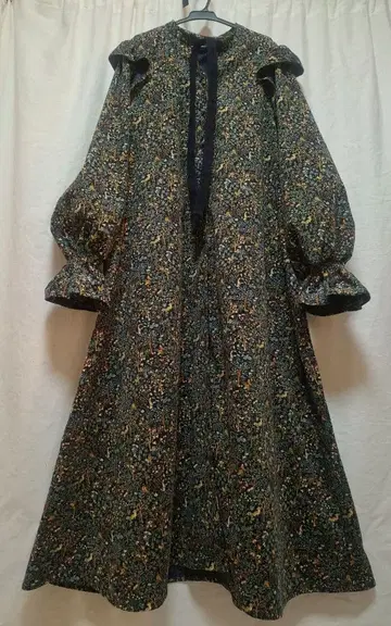 셔츠 카라 동물 패턴 A라인 원피스