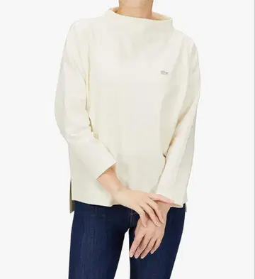 [라코스테] 맨투맨 보틀넥 밀라노 리브 풀오버 여성용