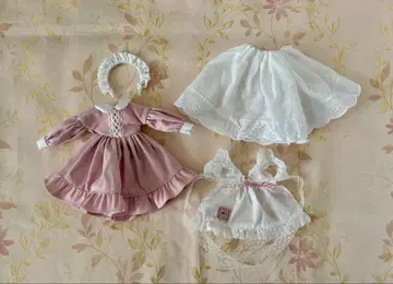 인형 의류 핑크 메이드 원피스 tinyfox 사이즈 1/6 아웃핏