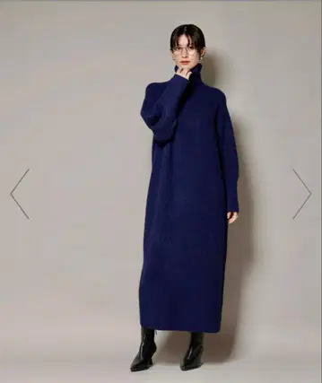 택 포함 새상품 NANO universe 네이비 니트 원피스