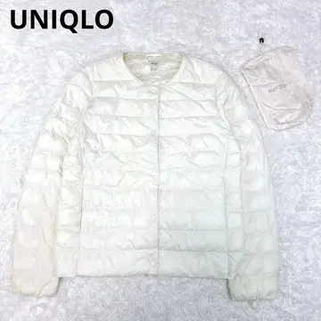 새상품급 유니클로 퍼프 테크 컴팩트 자켓 화이트 L