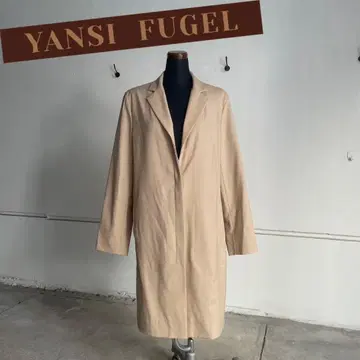 YANSI FUGEL 베이지 롱 코트 롱 자켓 M 사이즈