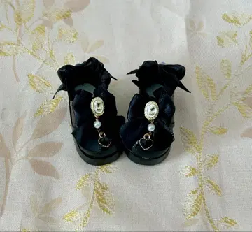 인형 신발 클래시컬 걸리시 리본 슈즈 블랙 tinyfox 사이즈