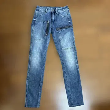 G-STAR RAW 지퍼 포켓 부착 블루 스키니 데님 24 사이즈