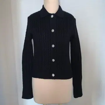 UNITED ARROWS 리브 가디건 멋스러운 버튼 포함