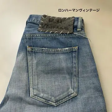 론 헤르만 빈티지 스트레이트 데님 라이트 블루 페이드 가공 24인치