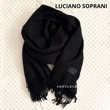 새상품급 LUCIANO SOPRANI 캐시미어 스톨 검정 블랙 캐시미어