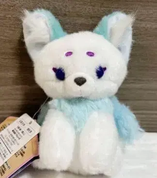여우형 봉제 인형 화이트와 스카이블루