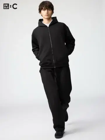 UNIQLO :C 블랙 와이드 팬츠