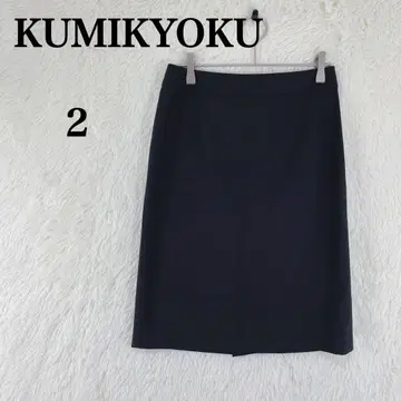 [쿠미교쿠] 무릎 기장 타이트 스커트 무지 심플 백 슬릿 2(S)