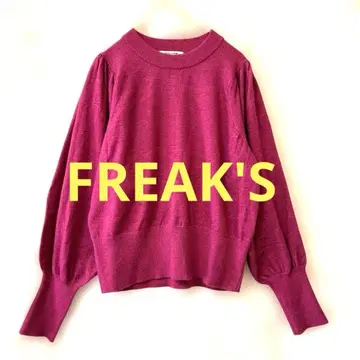 [ 새상품급 ] 프릭스스토어 마젠타 볼륨 퍼프 벌룬 긴팔 니트 라즈베리