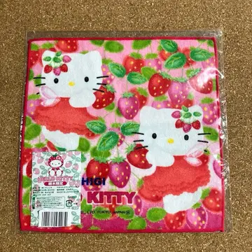헬로키티 고토치 도치기 한정판 타월 손수건 딸기