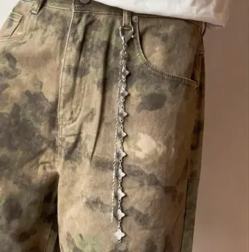 실버 별 모양 지갑 체인