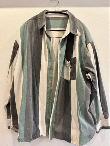 스트라이프 긴팔 셔츠