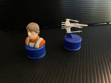 스타 워즈 병뚜껑 2종 세트 루크 X윙 스타 파이터