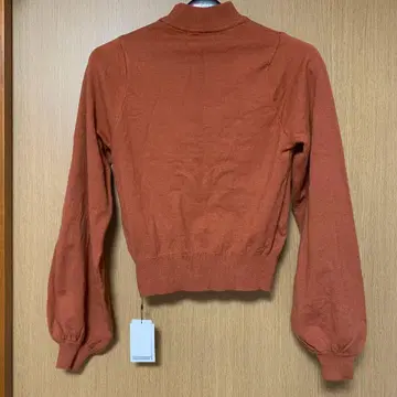 오렌지 컬러 L 사이즈 니트 스웨터