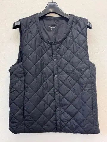 블랙 퀼팅 베스트