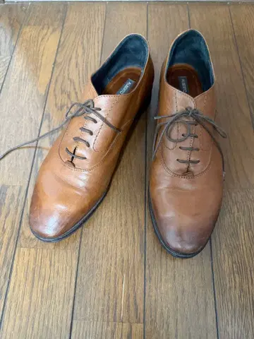 ALBERTO FERMANI 브라운 가죽 드레스 슈즈 38