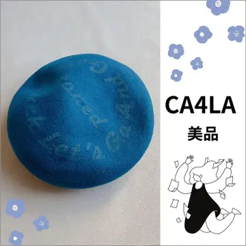 양호 카시라 베레모 프린트 울 모자 블루 남성용 여성용