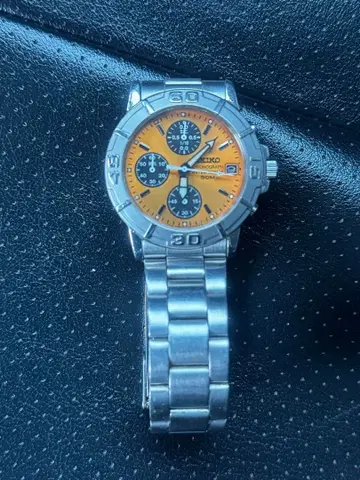 SEIKO 오렌지 크로노그래프 손목시계