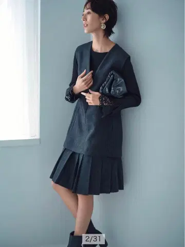 아르페쥬 스토리 플리츠 점프 스커트