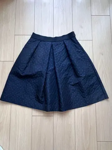 ANAYI 자카드 스커트 네이비 도트