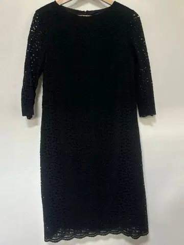 [ ketty ] 블랙 레이스 7부 소매 원피스