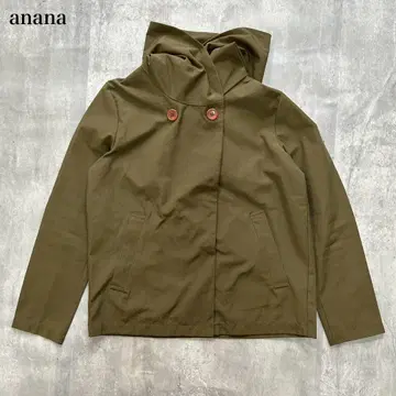 아나나 [ M ] 후드티 후드 숏코트 히요쿠 시타테 더블 버튼 경량