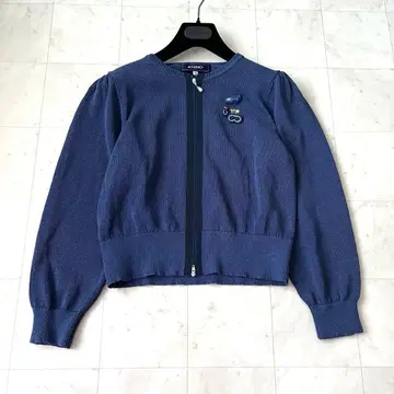 새상품급 2022 엠즈 그레이시 메쉬 가디건 블루종 배지 40