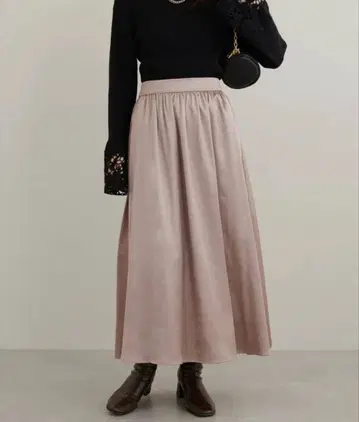 튤 x 새틴 리버서블 스커트 내추럴 꾸뛰르