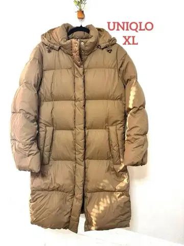 UNIQLO 롱 다운 자켓 XLsize 브라운 후드 부착