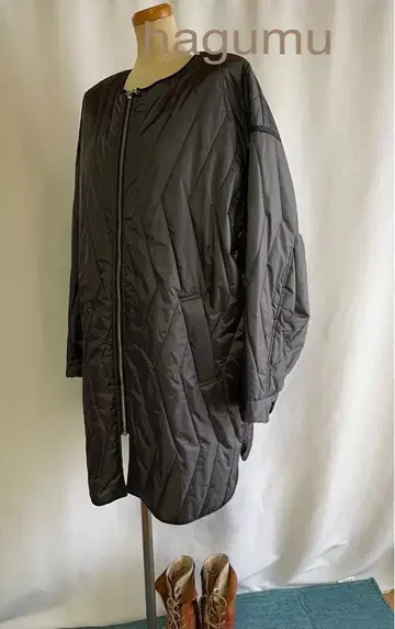 hagumu 다크 그레이 퀼팅 다운 자켓 택 포함 새상품