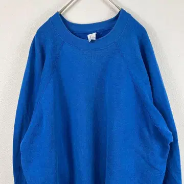 USA 제조 90s tultex 래글런 맨투맨 파랑