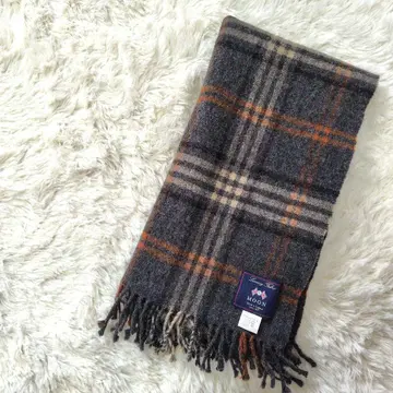 유나이티드 애로우즈 MOON 별주 체크 울 머플러 영국제