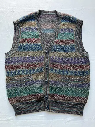 미쏘니 MISSONI 빈티지 니트 베스트 빅 사이즈 52