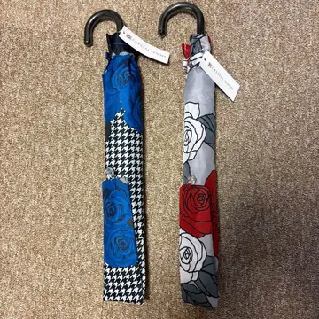 미사용 새상품 CRYSTALJEMMY 접이식 우산 꽃무늬 2개 세트