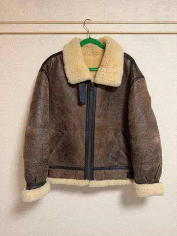 [ 90s VINTAGE ] B-3 무스탕 자켓 천연 가죽