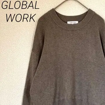 GLOBAL WORK 니트 도킹 셔츠 레이어드 롱 기장 심플