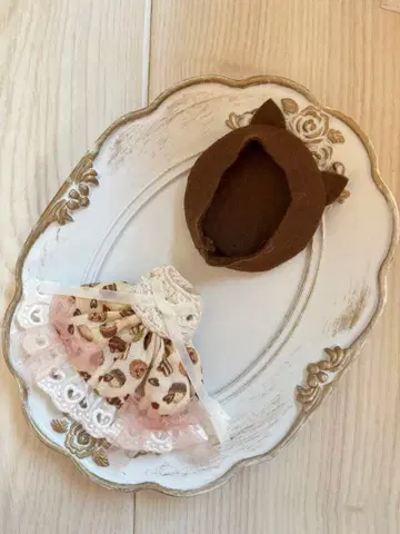 작가님 미니 브라이스 아웃핏 고양이 귀 모자와 드레스