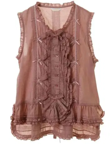 핑크하우스 프릴 사용 로운 베스트 톤 다운 핑크