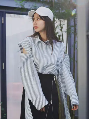 SNIDEL Sustainable 2way 오버 셔츠